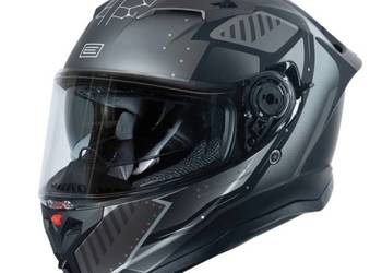 KASK MOTOCYKLOWY SKUTER CROSS BUNKER MAT GREY BLACK S M L XL HOMOLOGACJA