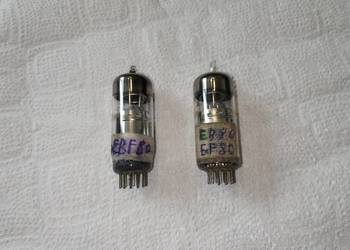 Lampy elektronowe: EBF80 (sparowane), cena za 2 szt.
