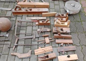 Antyk stolarnia heble strugi piły