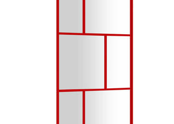 vidaXL Ścianka prysznicowa przezroczyste szkło ESG czerwona (SKU:154958)