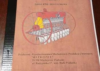 SIEWNIK CIĄGNIKOWY SO69  17 lejków  instrukcja i katalog