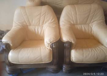 Komplet 2szt fotele  i 1szt sofa skóra