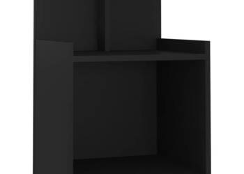 Szafka nocna czarna 40x35x60 cm materiał drewnopochodny WM-806177