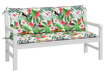 Poduszki na ławki ogrodowe 2 szt. wielokolorowe 150x50x7 cm WM-361711