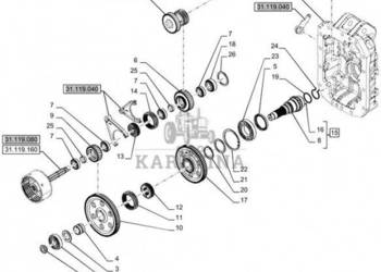 New Holland T6070 T7230 Koło zębate napędowe 25t 84192946