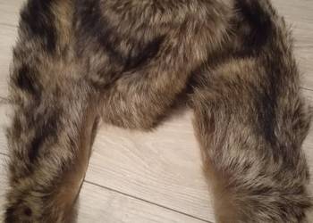 Komplet czapka i kołnierz z naturalnego futra