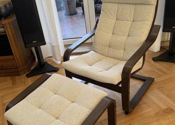 Fotel Poang Ikea z podnóżkiem - 2 kpl