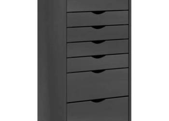 vidaXL Szafka na kółkach MOSS, z szufladami, szara, sosna(SKU:355890)