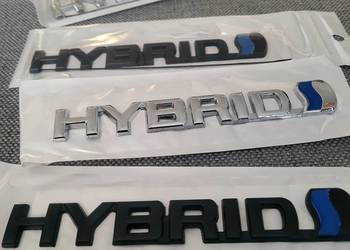 Znaczek, napis, Logo, emblemat  "Hybrid" Nowy! Metal !