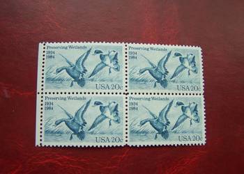 USA 1984 MNH Mi. 1701 Fauna Ptaki Kaczki 4x  a