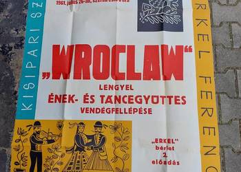 Stary afisz plakat koncert zespołu Wrocław na Węgrzech 1961r