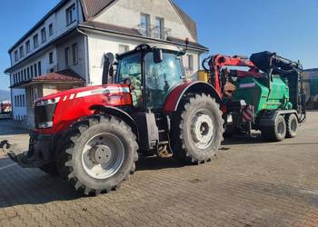 Rębak Jenz 582 z Ciągnikiem Massey Ferguson 8680