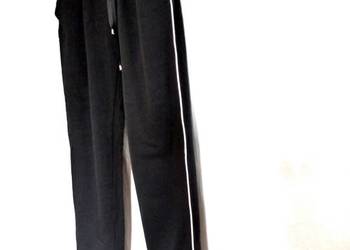 Spodnie czarne Lampasy damskie r. M bawełna NOWE