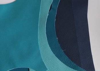 Skóra (200 g) Licowa Włoska średnie i małe kawałki Turkus Niebieski Skóra (200 g) Licowa Włoska średnie i małe kawałki Turkus Niebieski