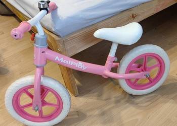 Rowerek biegowy Malplay różowo-biały