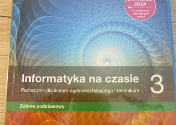 Podręcznik Informatyka na czasie 3 zakres podstawowy