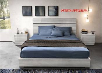 Łóżko 180 panel Kolekcja Minimalistyczna szare OFERTA SPECJALNA