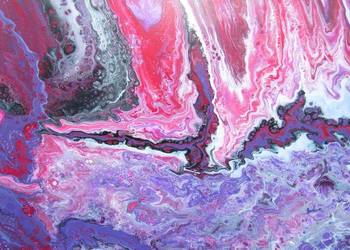 acryl na płótnie "Transformacja" 70 x 100 cm -pokryty werniksem