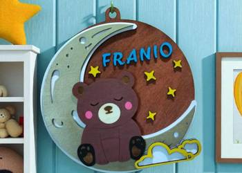 Drewniana Tabliczka Do Pokoju Dziecka z Imieniem