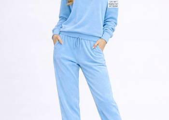 WELUROWY KOMPLET DRESOWY DAMSKI dresy premium bluza i spodnie naszywka