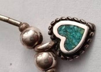 Delikatny naszyjnik srebrny 925 serce Nawajo