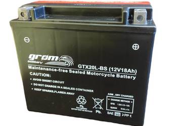 Akumulator motocyklowy GROM GTX20L-BS YTX20L-BS 12V 18Ah 270