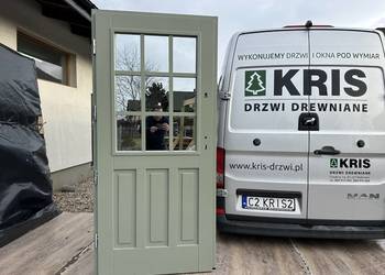 Drzwi zewnętrzne drewniane Angielskie7023 MONTAŻ