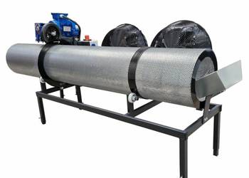 PRZESIEWACZ Bębnowy 2m do Ziemi Kory Torfu Pelletu 400V + 3 Wentylatory