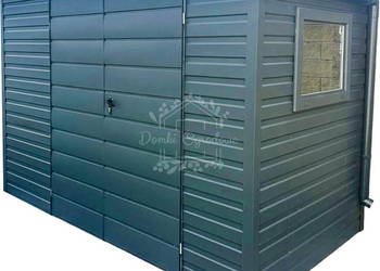 Schowek - Domek Ogrodowy 3,5x2m  Antracyt - Rynny -  okno ID615