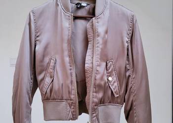 Kurtka bomberka satynowa ze ściągaczem H&M