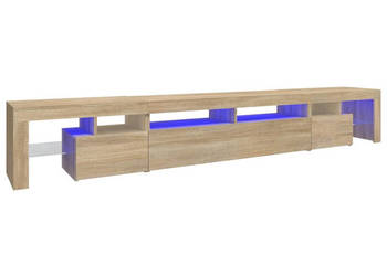 Szafka pod TV z oświetleniem LED dąb sonoma 260x365x40 cm WM-3152780