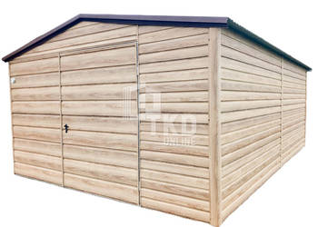 Garaż Blaszany 4x6 Brama  Winchester dach dwuspadowy TKD121