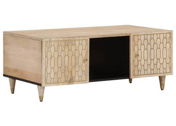 Stolik kawowy 100x54x40 cm lite drewno mango WM-358260