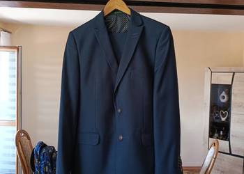 garnitur męski slim fit granatowy