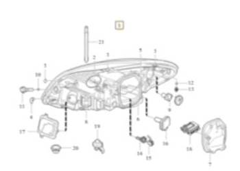 VOLVO C70 reflektor prawy przod oryginalny 31299791 OE