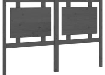 Wezgłowie łóżka szare 1455x4x100 cm lite drewno sosnowe WM-817942