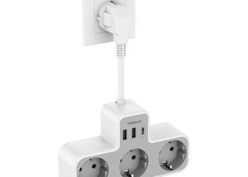Listwa zasilająca - 3AC - 2x USB-A - 1x USB-C - Szybkie ładowanie