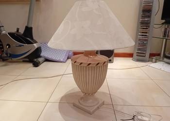 Lampa stołową z ceramiczną podstawą Antyk