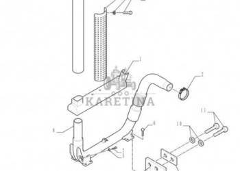 New Holland T6010 Tłumik w/ spark arrester, aspirated 87396433
