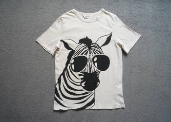 H&M r. 134/140 Koszulka Żyrafa okulary Jak Nowa