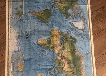Mapa świata National Geographic 1975 r.