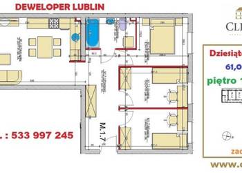 Oferta sprzedaży mieszkania Lublin 61.03m2 4-pokojowe