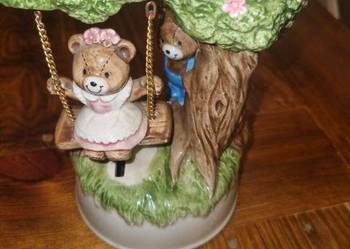 Porcelanowa pozytywka misie Porcelanowa pozytywka misie