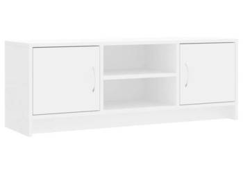 Szafka pod TV biała 102x30x375 cm materiał drewnopochodny WM-823253