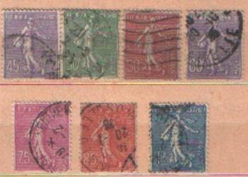 Zn. Francja Mi 159 -  62, 5, 7, 8 kas 1924