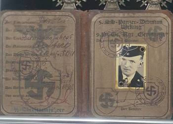 Odznaki, hełm niemiecki, legitymacje