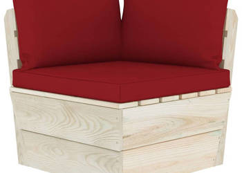 Ogrodowa sofa narożna z palet z poduszkami impregnowany świerk WM-3063357