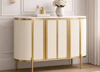 Komoda złota kremowa Omega Glamour Premium 160x40x90