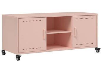 Szafka RTV różowa 1005x39x435 cm stal WM-846663