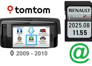 Mapa Renault 2025.08 Carminat TomTom 1155 Scenic Laguna Clio Polski język